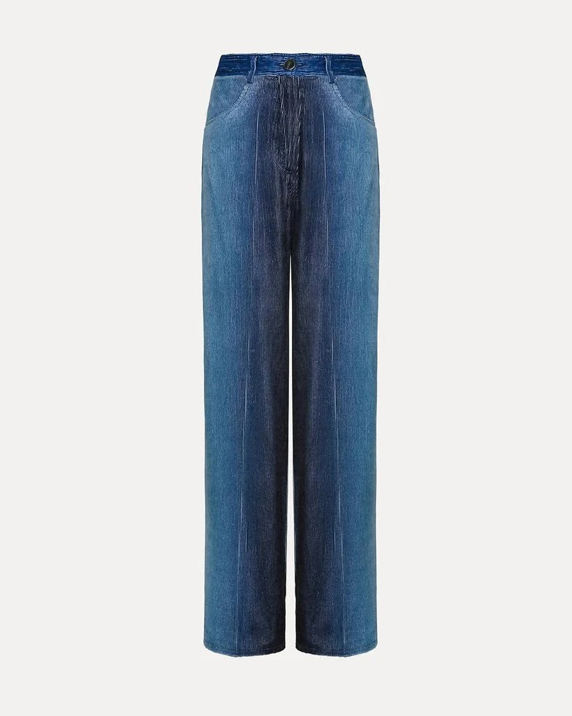 FORTE_FORTE Forte Forte - Degrade Denim Velvet Wide Leg Pant 3