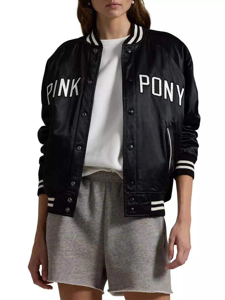 Ralph Lauren Unisex Pink Pony Takihyo Satin Baseball Jacket 6