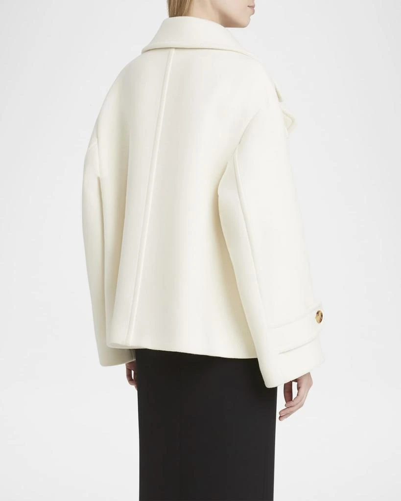 Chloé Double-Breasted Soft Wool Pea Coat 5