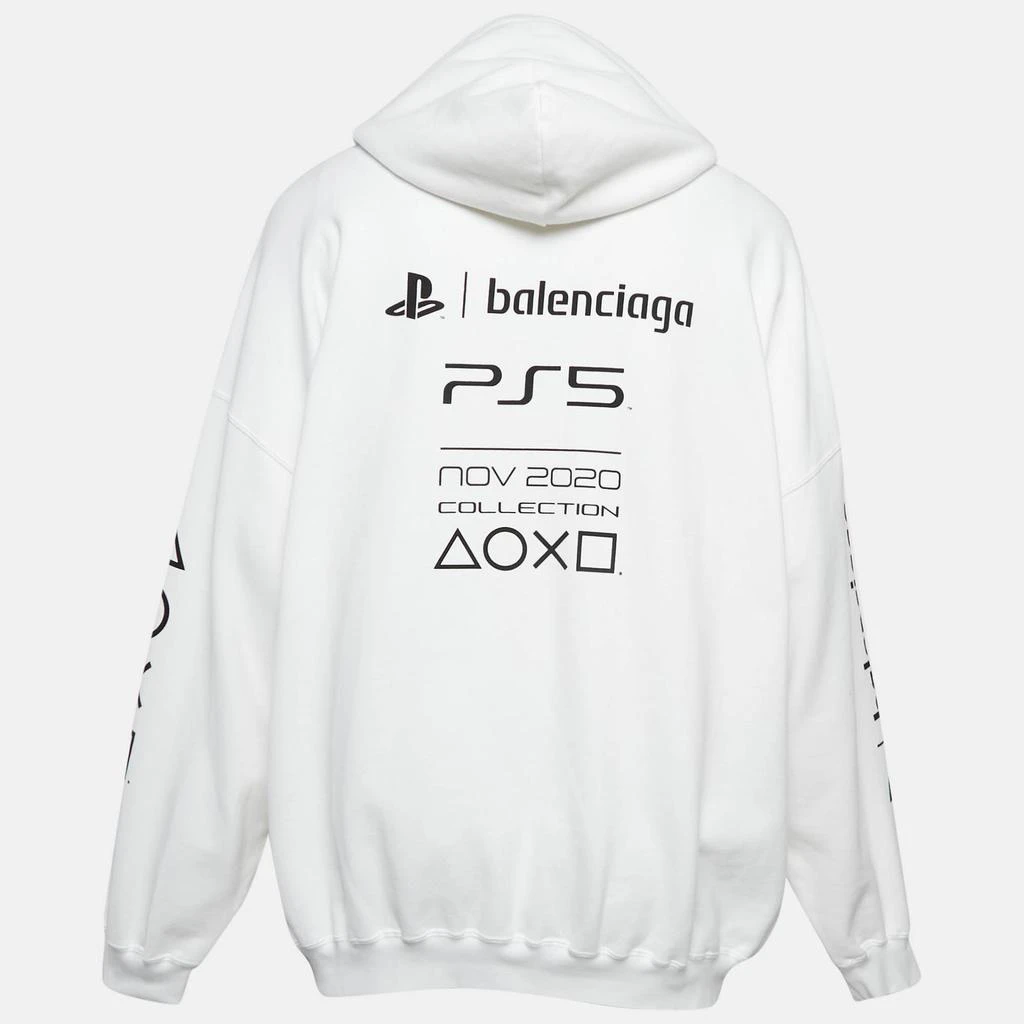Balenciaga Balenciaga X Sony PS5 White Printed Cotton Oversized Hoodie XS 2