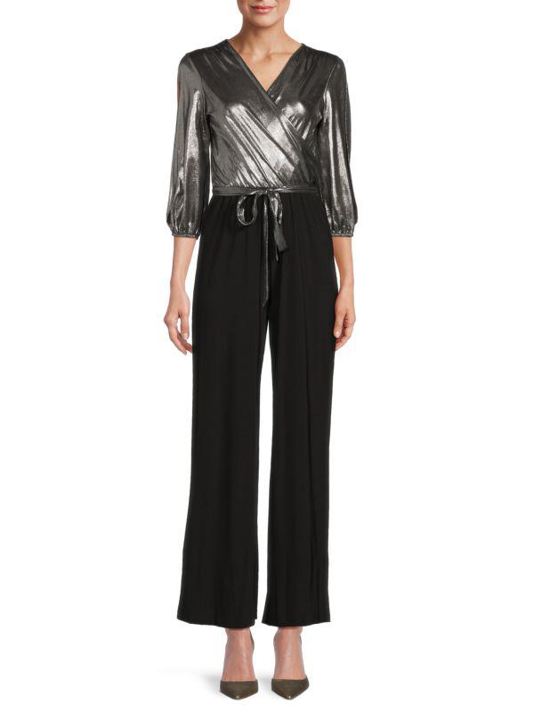 TASH + SOPHIE Metallic Trim Jumpsuit