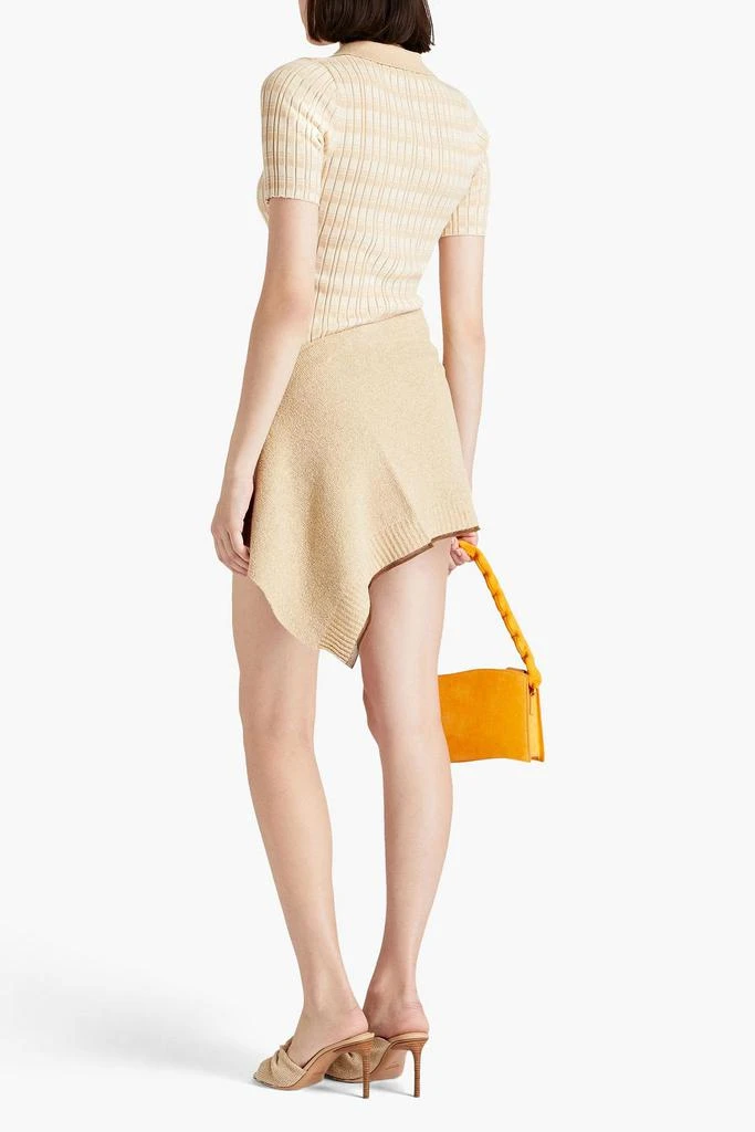 Jacquemus Bagnu bouclé cotton-blend mini wrap skirt 3