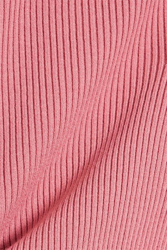 Oscar de la Renta Ribbed wool-blend top 4