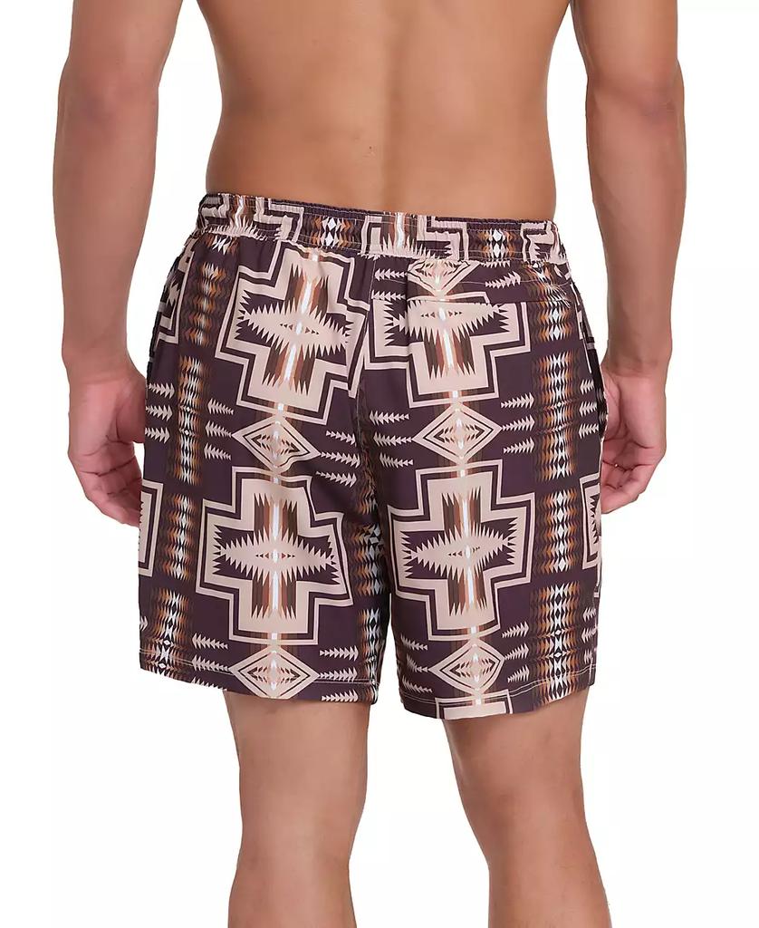 Pendleton Men's Printed 7" Packable Swim Trunk