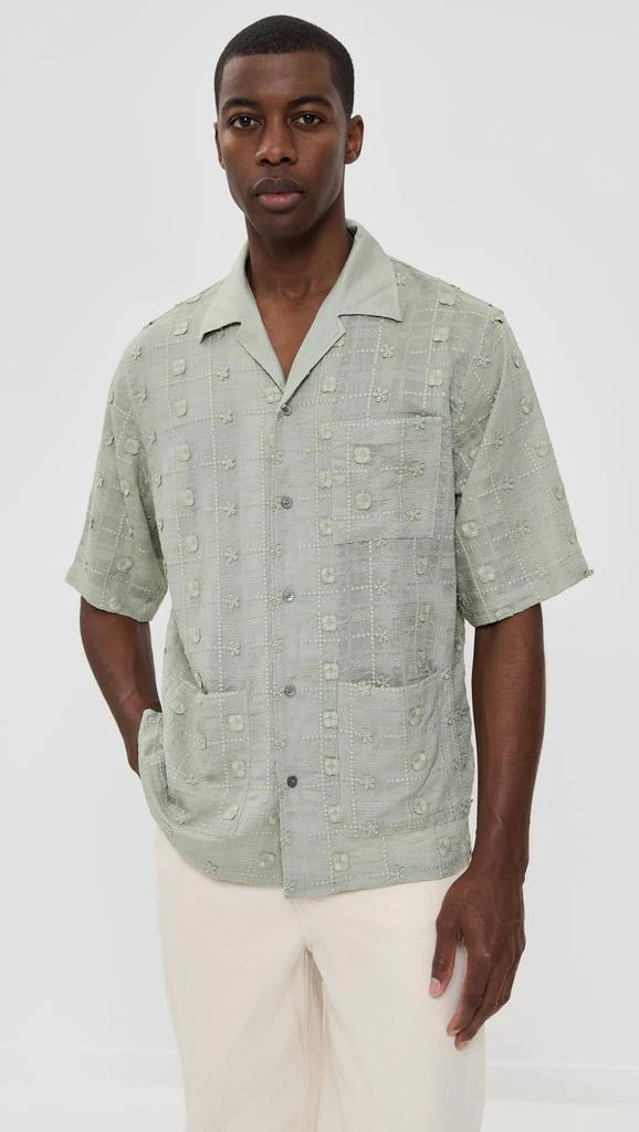 NN07 Ben Embroidered Camp Shirt 6