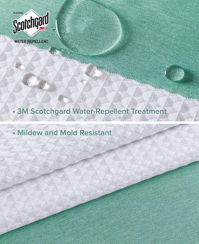 Madison Park Spa Waffle 3M-Scotchgard™ Shower Curtain, 72" x  84" 7