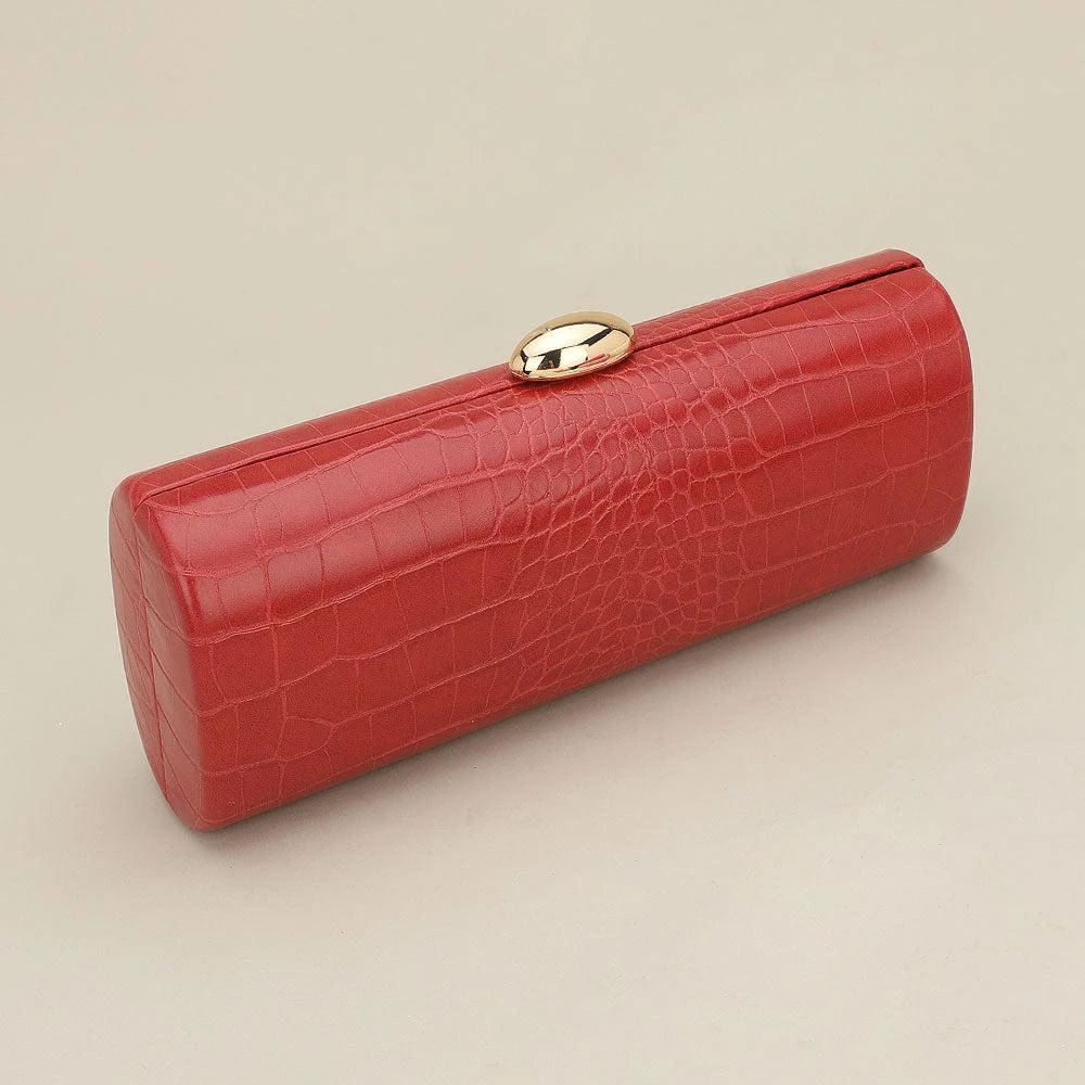 FASHNZFAB Faux Leather Textured Pattern Clutch Evening Bag