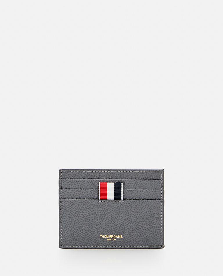 Thom Browne Grey Leather Card Case - Thom Browne