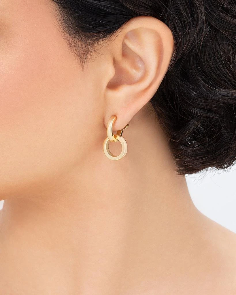 L. Klein 18K Yellow Gold Duetto Changeable Double Hoop Earrings 2