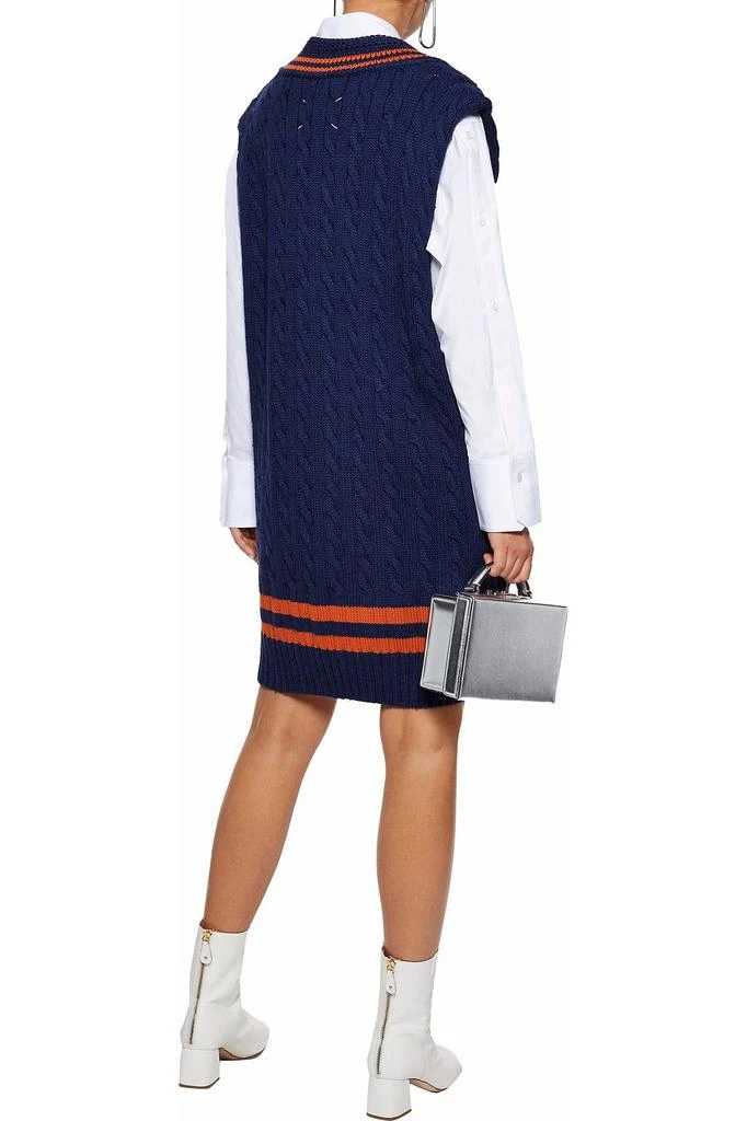 MAISON MARGIELA Oversized cable-knit wool and cotton-blend mini dress 3