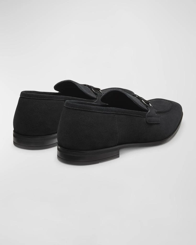 Stuart Weitzman Men's Simon Suede Bit Loafers 3