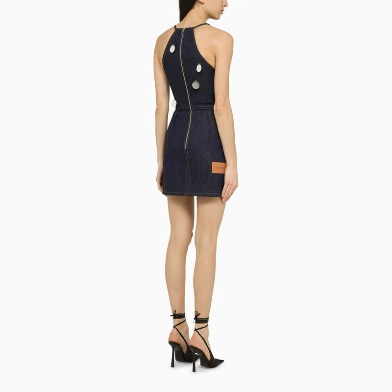 princess polly baby blue dress David Koma CRYSTAL BROOCH RUCHED MINI DRESS - Cocktail dress / Party dress  - blue/silver-coloured/blue