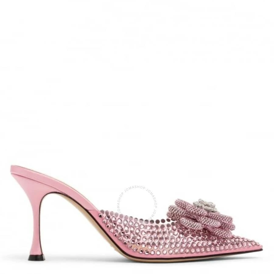 Mach & Mach Carrie 85 Crystal Flower PVC Mules 1