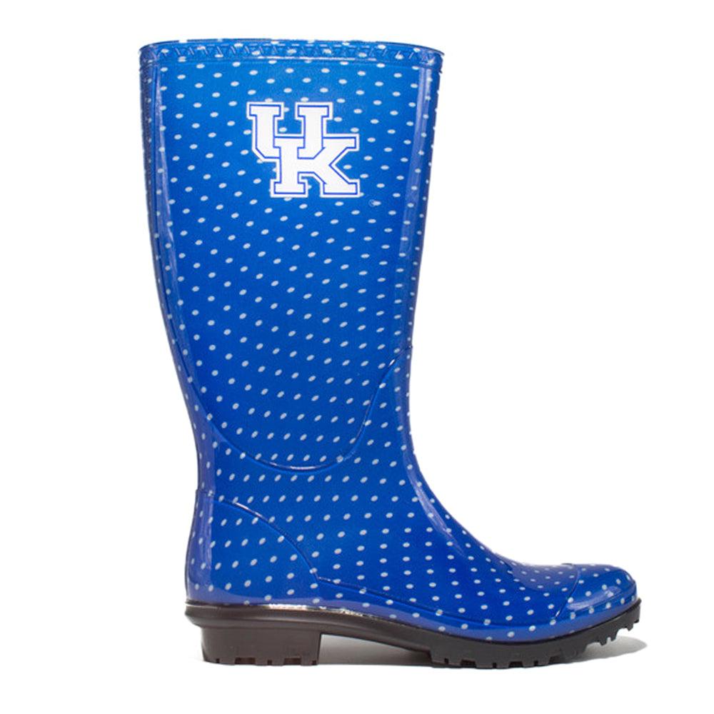 Gameday Boots University of Kentucky Polka Dot Round Toe Rain Boots