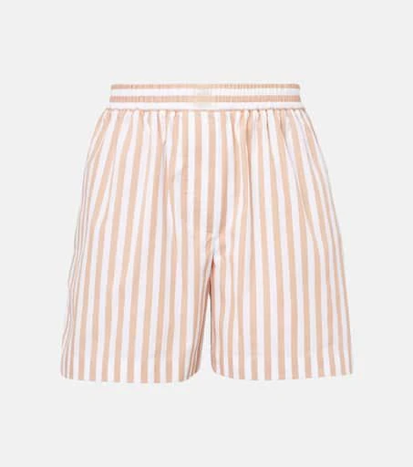 Brunello Cucinelli Striped cotton and silk Bermuda shorts 1