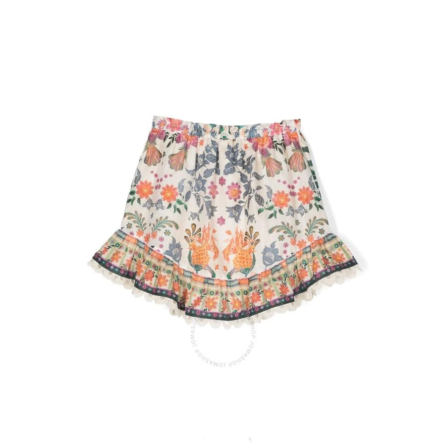 Zimmermann Cream Tropical Tropical-Print Cotton Skirt 2