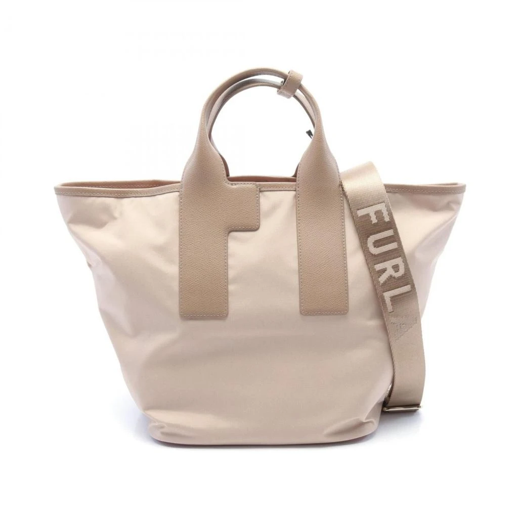 Furla pink Nylon Leather Tote Bag 2
