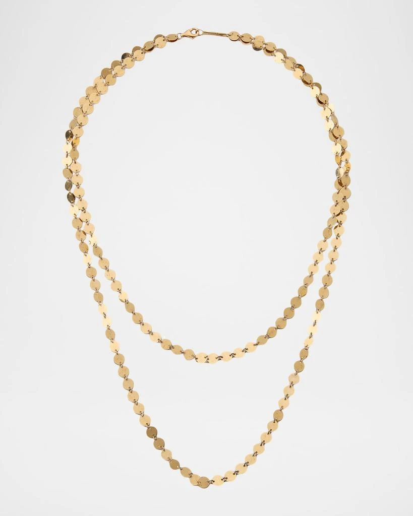 LANA 14K Gold Laser Disc Duo Chain Necklace