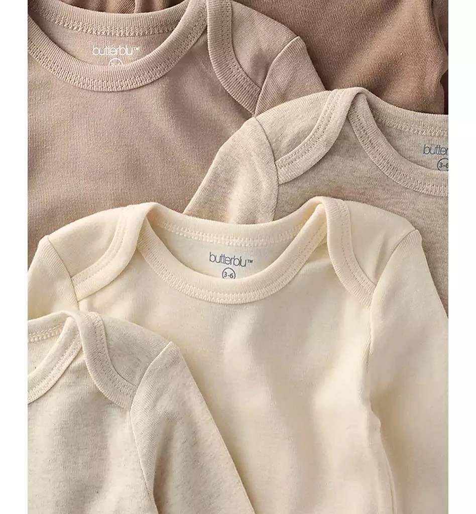 butterblu Baby Boys
 and Girls
 Cotton Long-Sleeve Bodysuits, 5-Pack Set 3