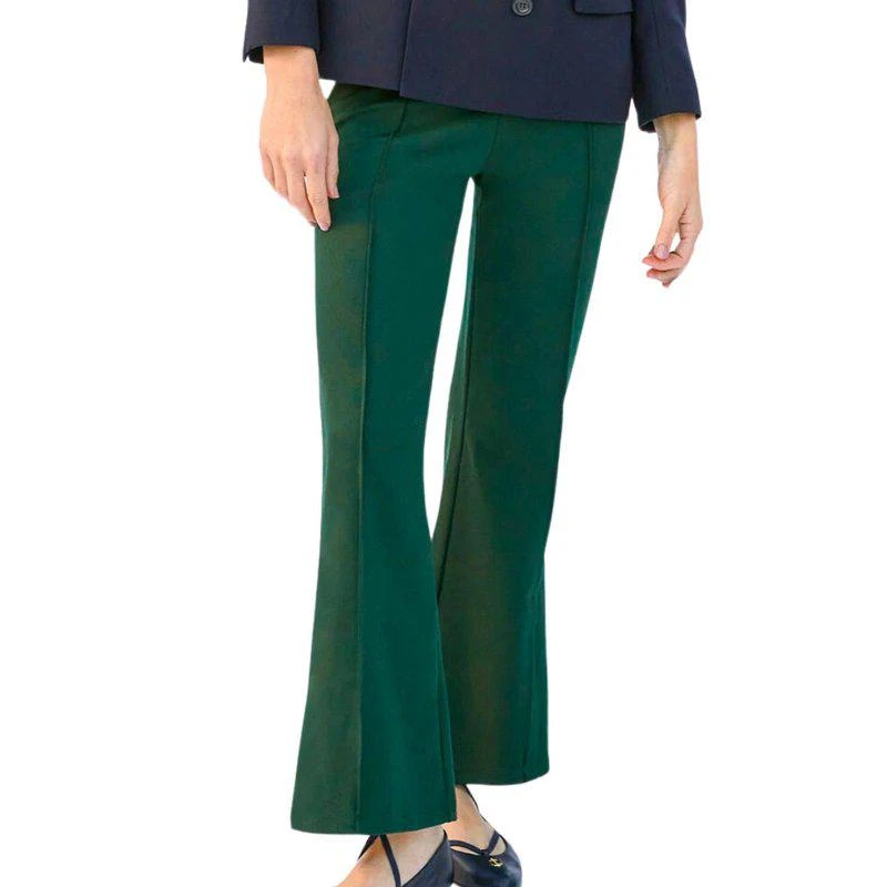 Clare V Le Flare Pant In Forest Ponte 1