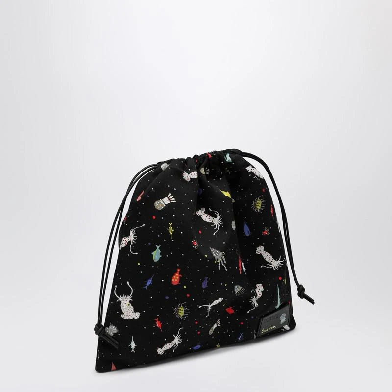 Loewe Deep Sea black canvas drawstring pouch 2