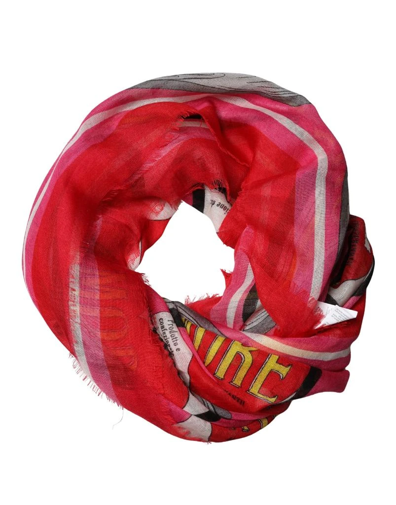 Dolce 
Gabbana DG Amore Print Neck Square Shawl 140cm x 140cm Women
s Scarf