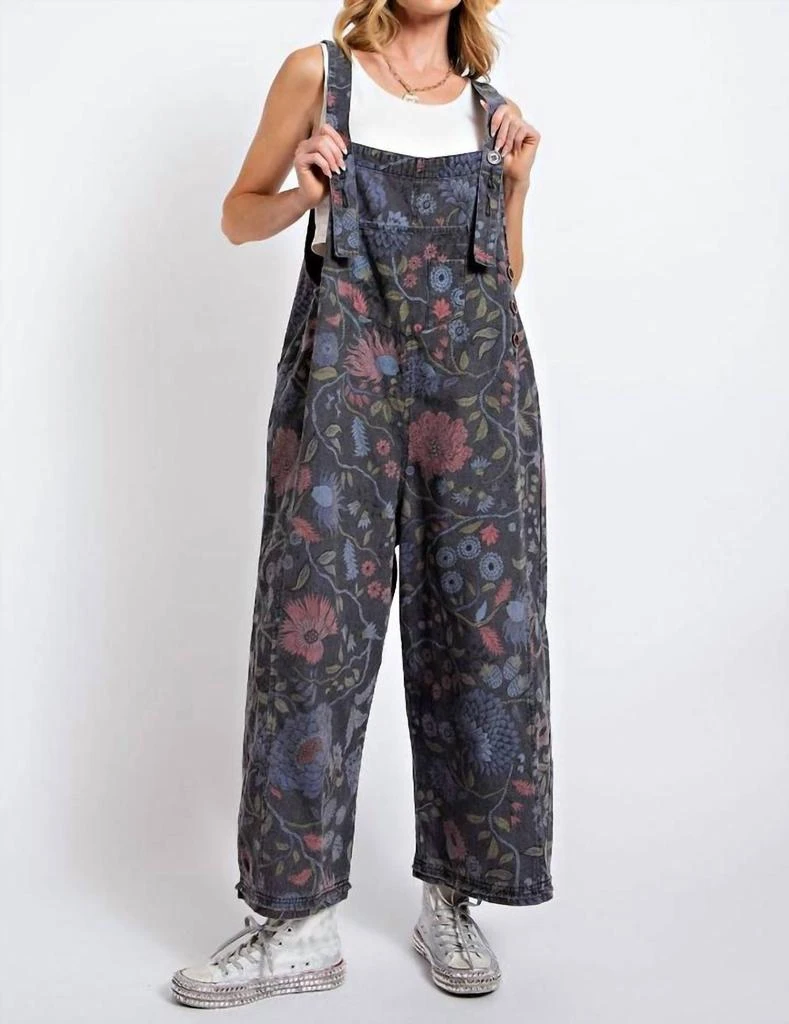 Easel Easel - Washed Printed Jumpsuit 4
