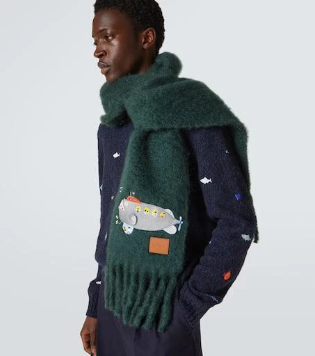 Loewe x Suna Fujita Submarine mohair-blend scarf 2