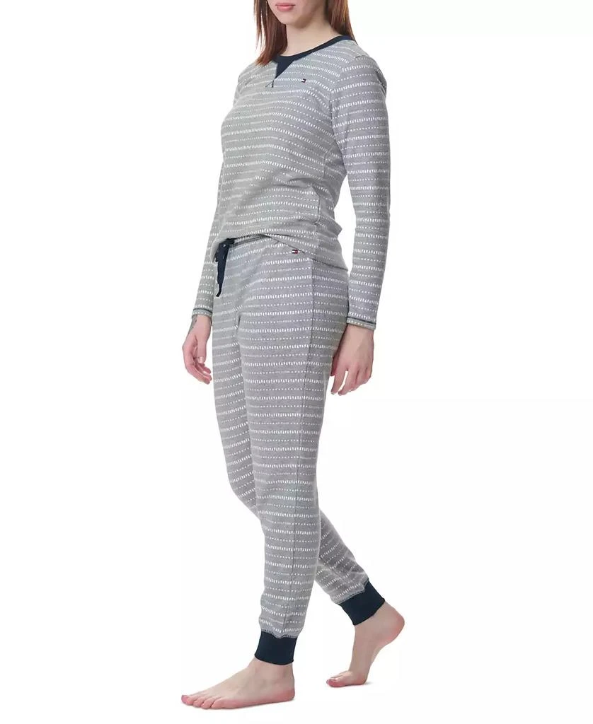 Tommy Hilfiger Women's 2-Pc. Packaged Printed Thermal Pajamas Set 5