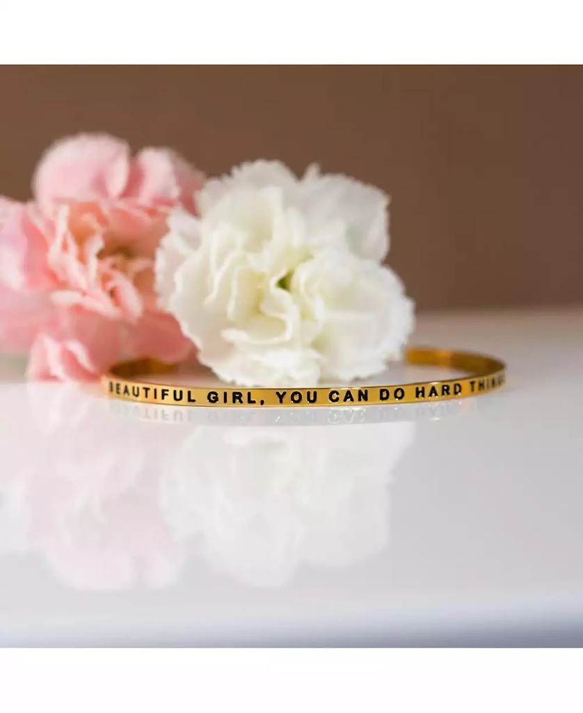 Mantra Gold Beautiful Girl You Can Do Hard Things Bracelets 4