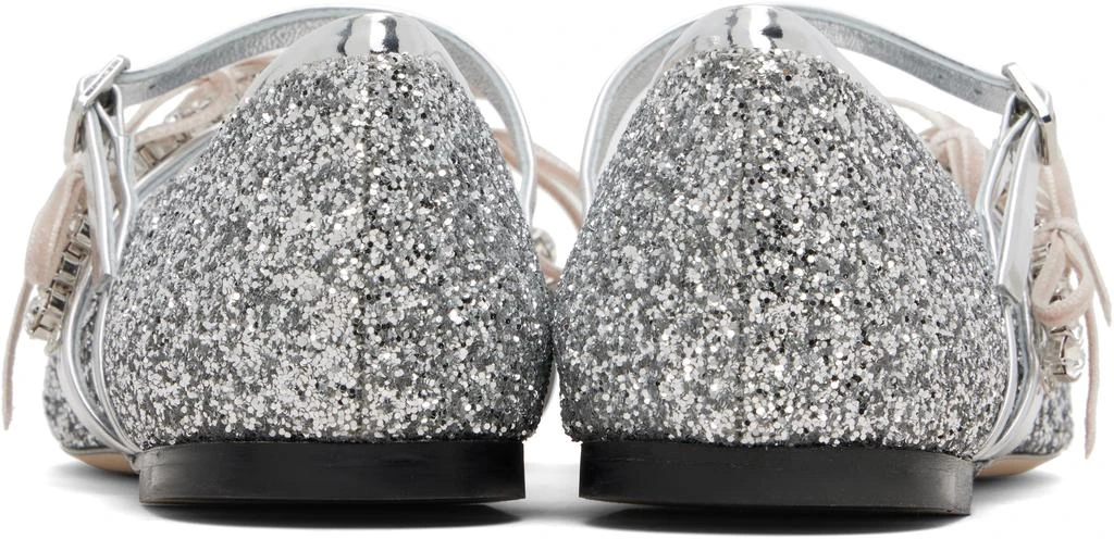 Jimmy Choo Silver Loli Ballerina Flats 2