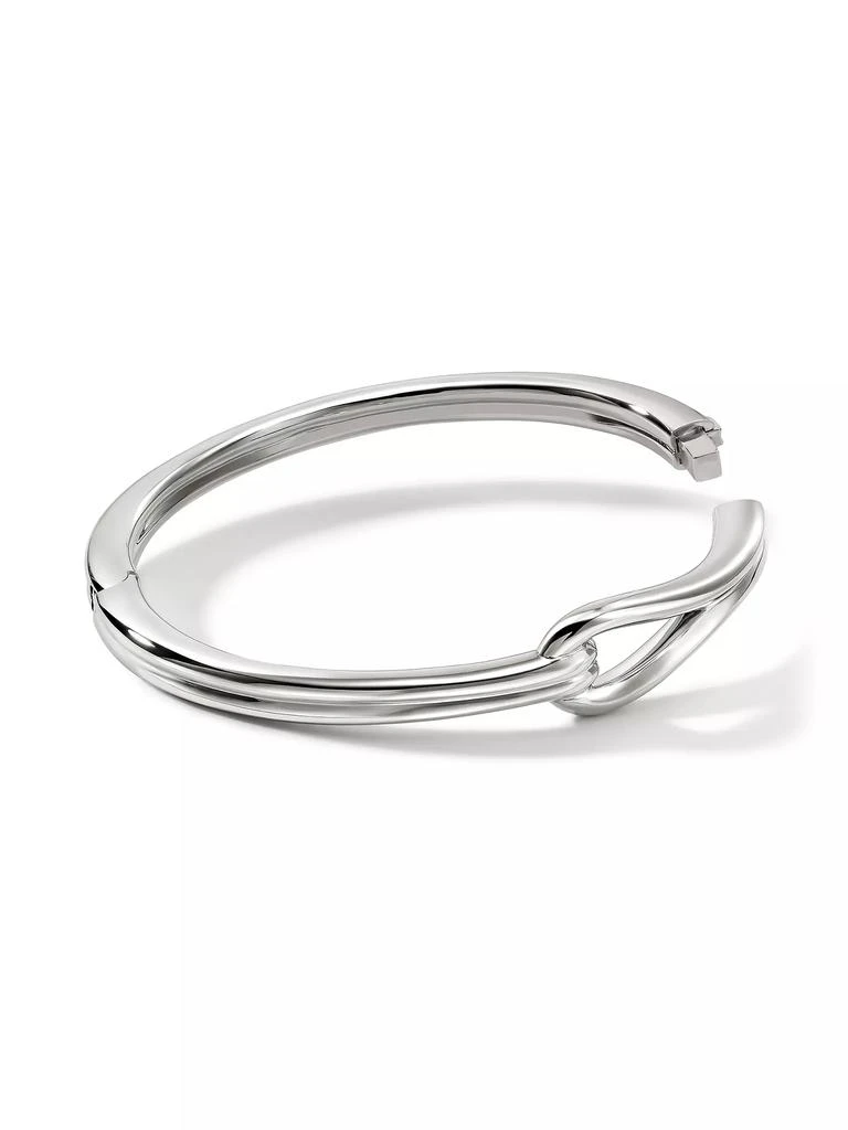 John Hardy Surf Sterling Silver Small Hinged Bangle Bracelet 3