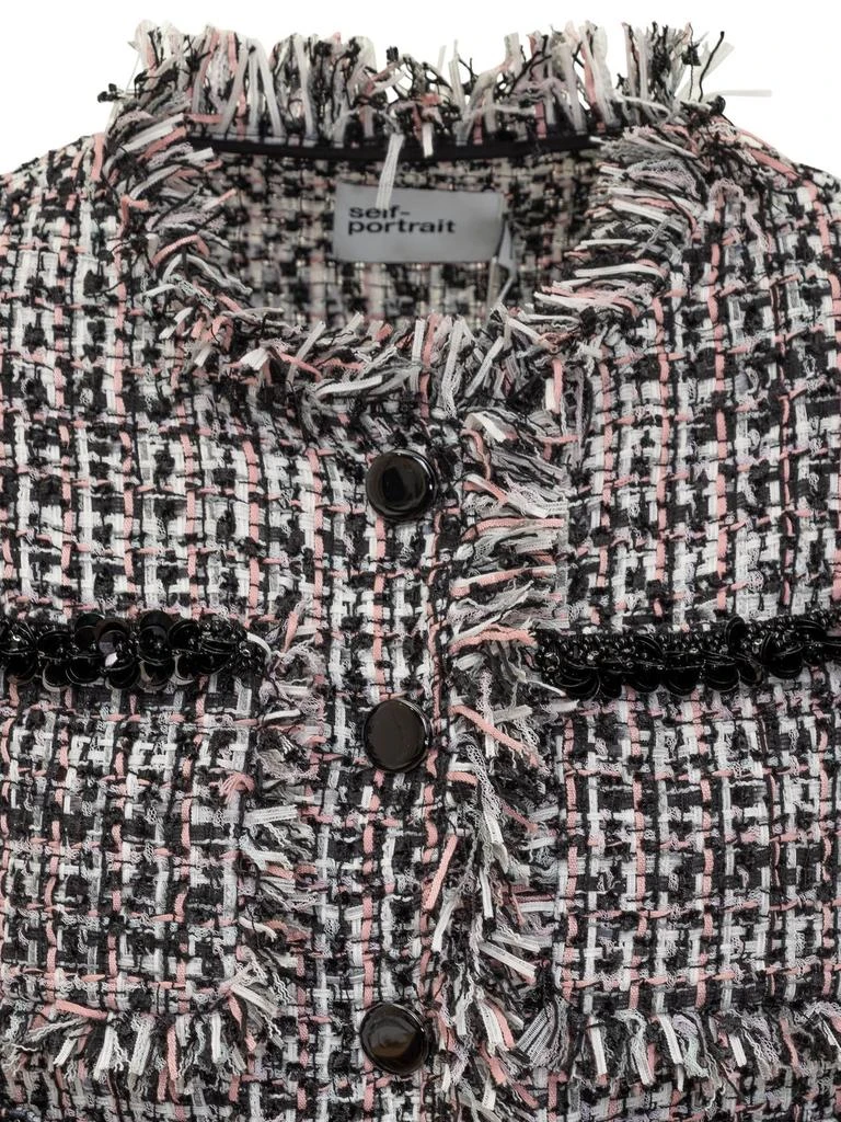 Self-Portrait Self-Portrait Fringed Boucle Jacket 4