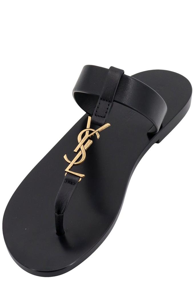 Saint Laurent ロゴ Cassandre プラーク スライド サンダル Yves Saint Laurent Saint Laurent Cassandre Logo Plaque