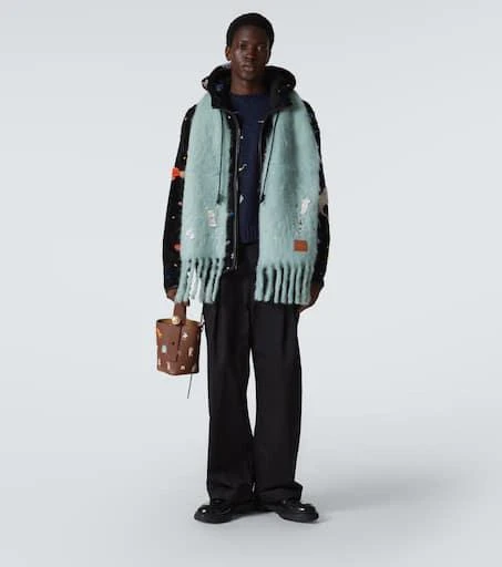 Loewe x Suna Fujita Squid mohair-blend scarf 4