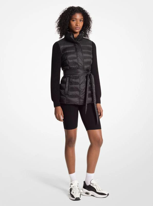 Michael Kors Mixed-Media Packable Jacket 1