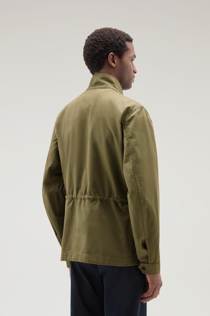 Woolrich Field Jacket in Cotton-Linen Blend - Men - Green