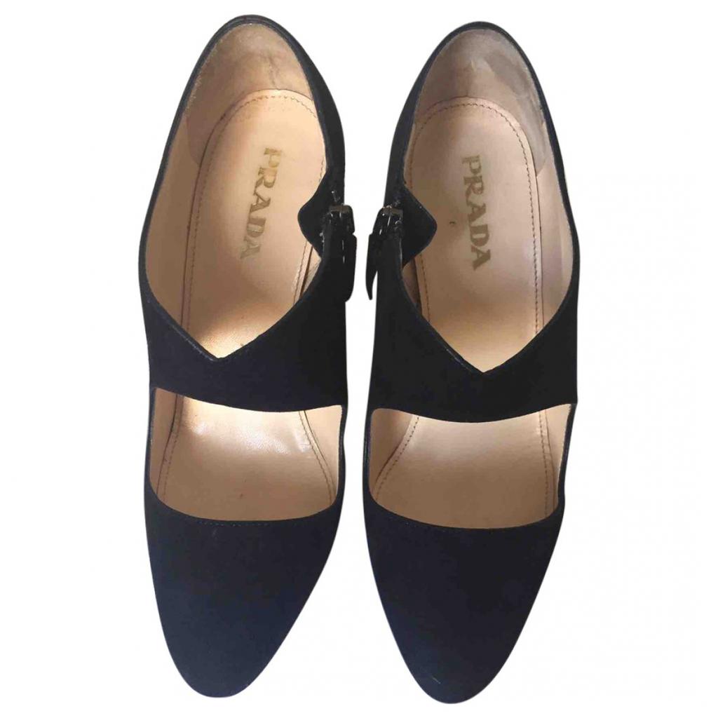 Prada Prada Black Suede Heels