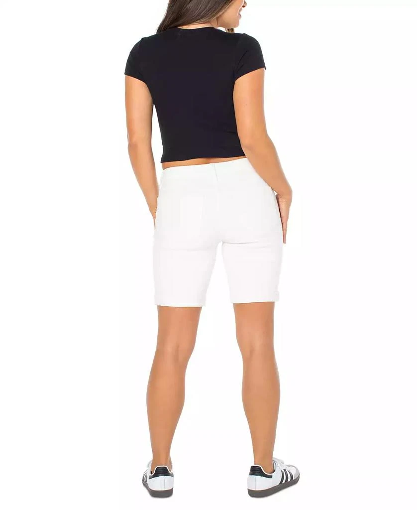 Celebrity Pink Juniors' Cuffed Hem Bermuda Denim Shorts 2