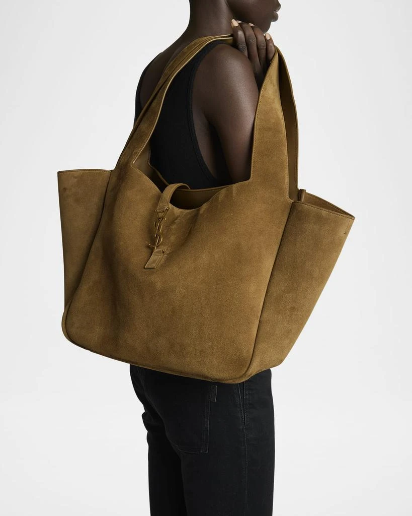 Yves Saint Laurent Bea YSL Cabas Tote Bag in Suede 4