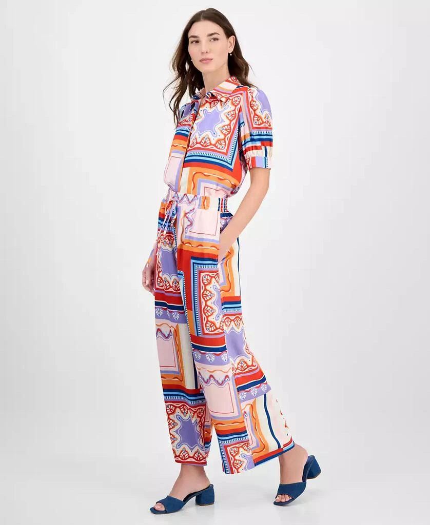 Tahari Women's Printed Wide-Leg Pull-On Pants 2