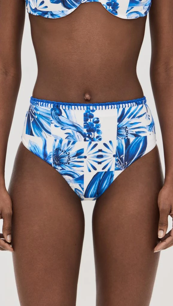 Farm Rio Garden Tiles High Waist Bikini Bottoms 1