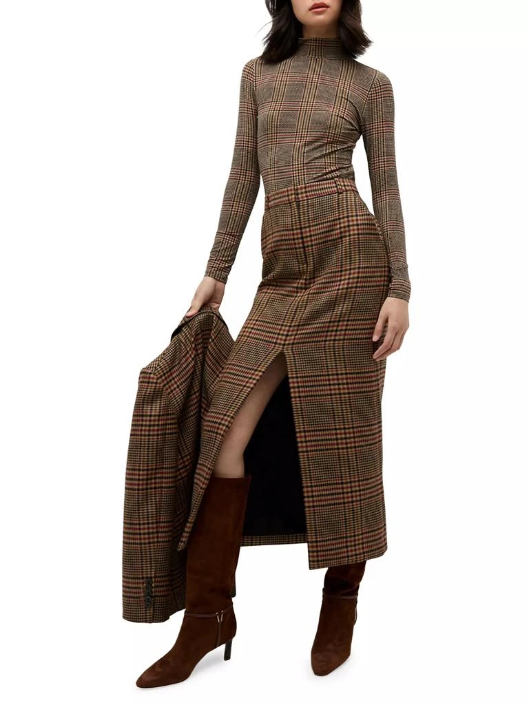 VERONICA BEARD Nate Plaid Turtleneck Top 2