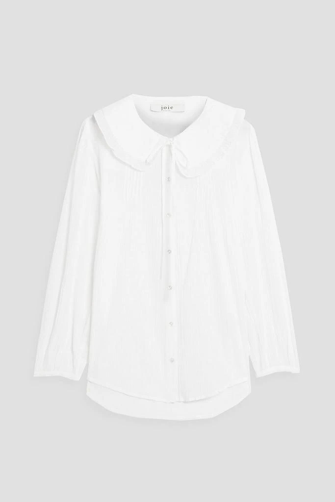 JOIE Crinkled cotton-gauze blouse 1