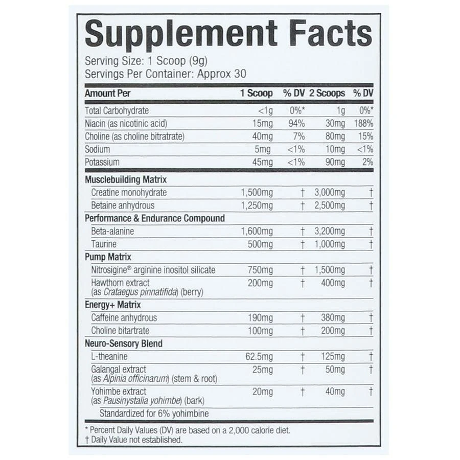 MuscleTech VaporX5 Pre-Workout Blue Razz Freeze, 30 Servings 3