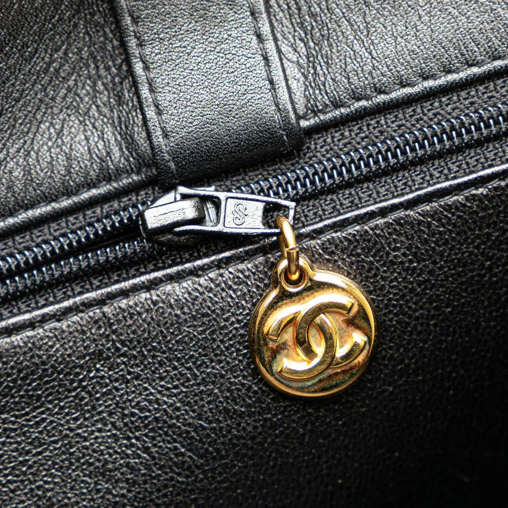 Chanel Chanel Black Lambskin Leather XL Tote Bag 6