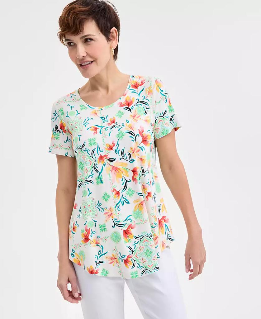 JM Collection Petite Short-Sleeve Tee, Exclusively at Macy's