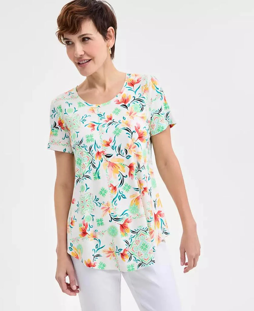 JM Collection Petite Short-Sleeve Tee, Exclusively at Macy's 1