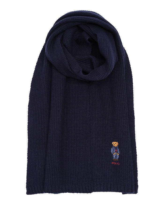 Ralph Lauren Solid Denim Bear Scarf 2