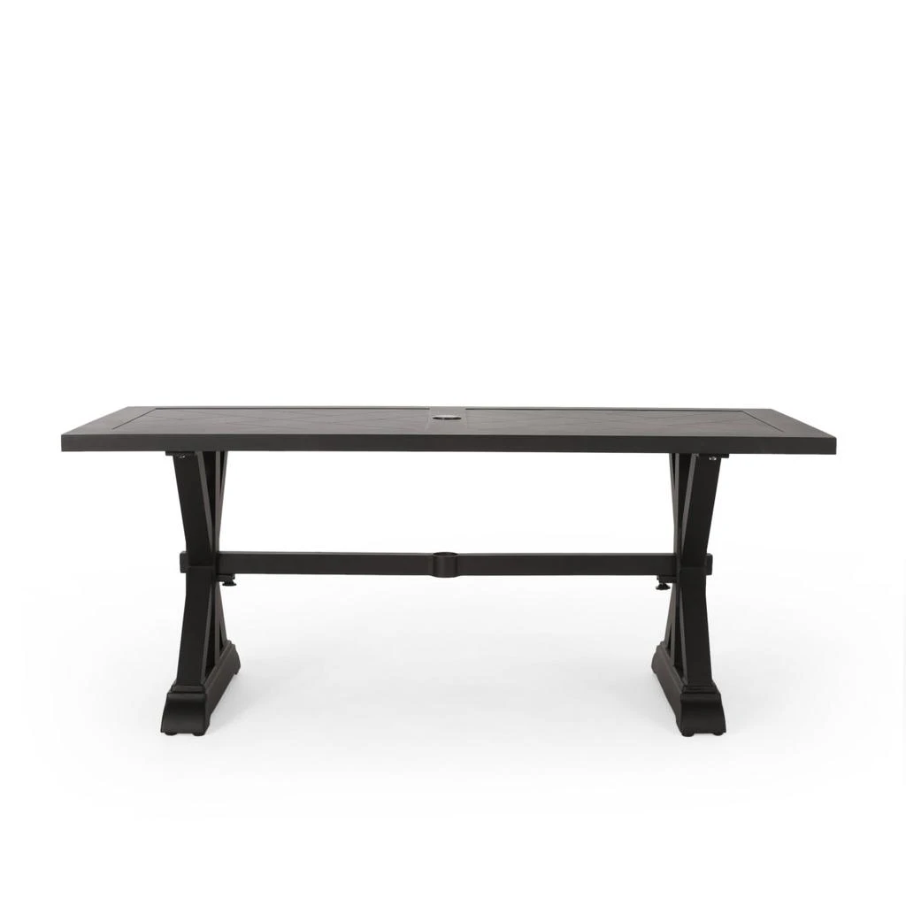 Streamdale Furniture Streamdale Outdoor Dining Table, Antique Matte Black 2